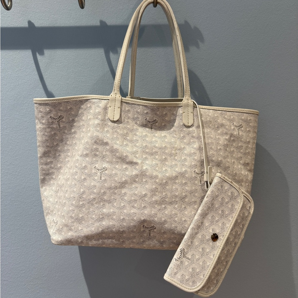Goyard Cream Tote Bag with Pouch